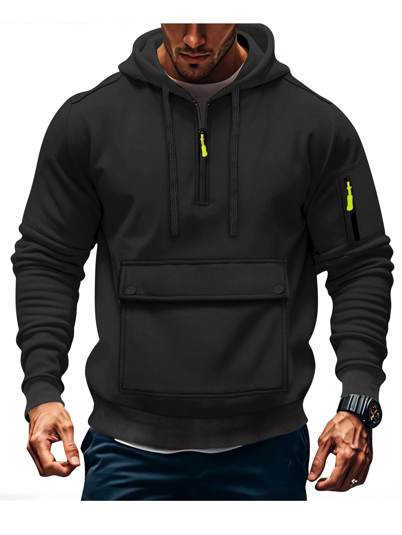 Herren lässige Kapuzenpullover mit praktischen Taschen Krohn-e
