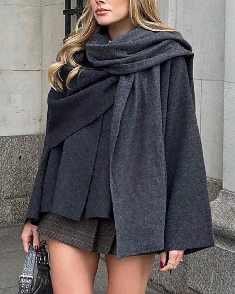 Krohn-e | Schal Kurzer Strickmantel