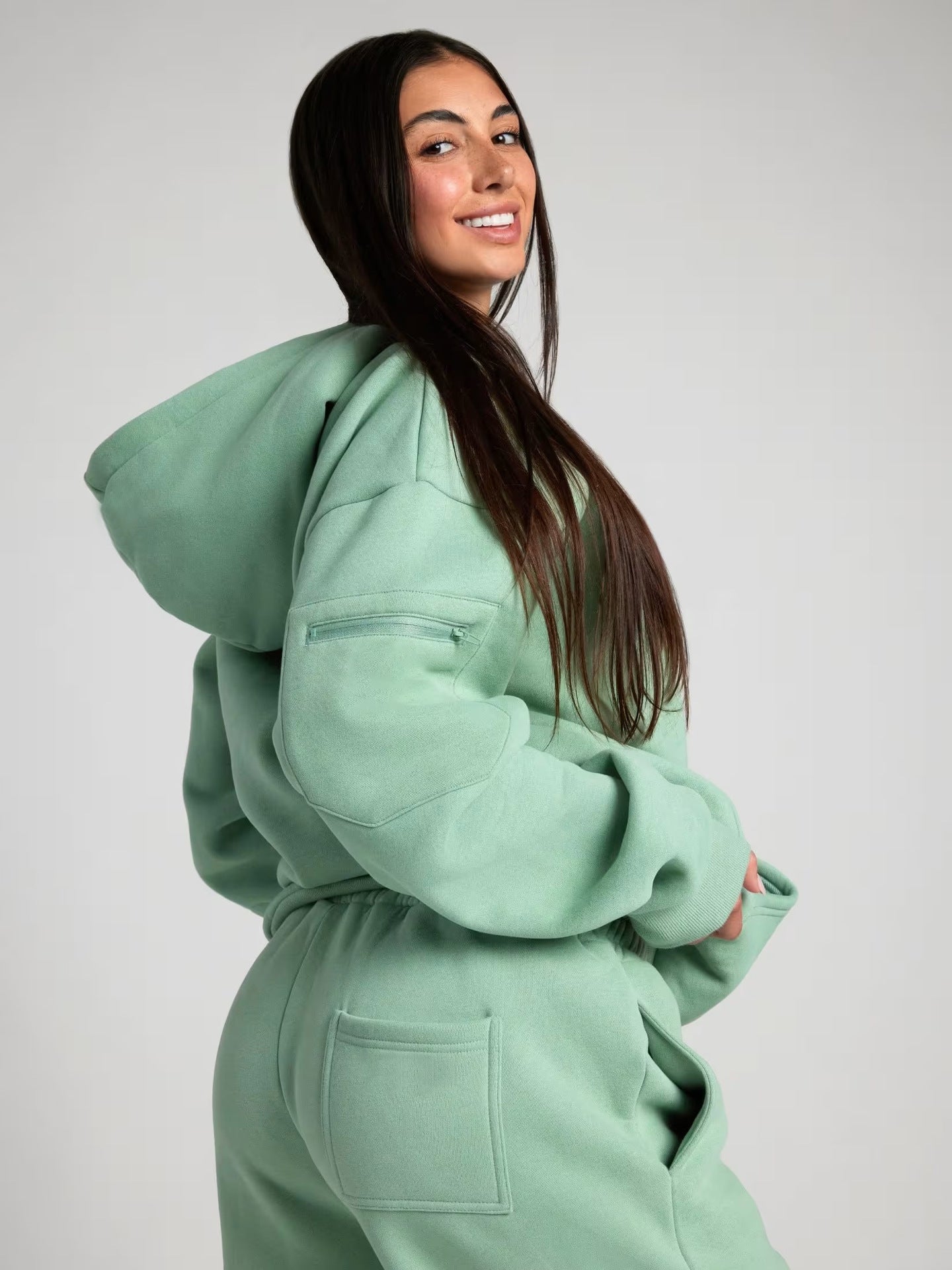 Damen entspannender Hoodie mit integrierter Schlafaugenmaske Krohn-e
