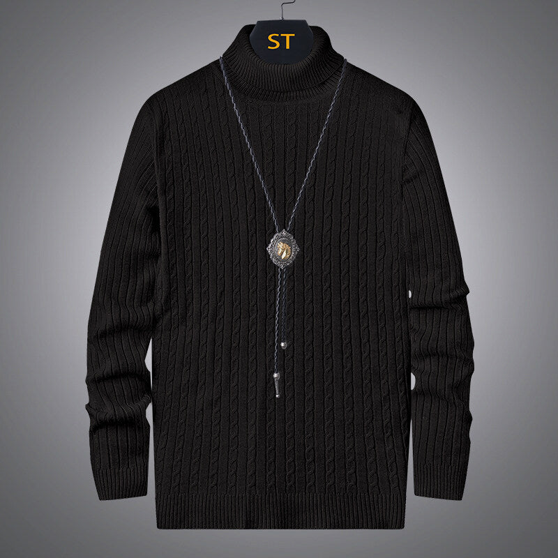 Herren Rollkragenpullover mit strukturiertem Zopfmuster Krohn-e
