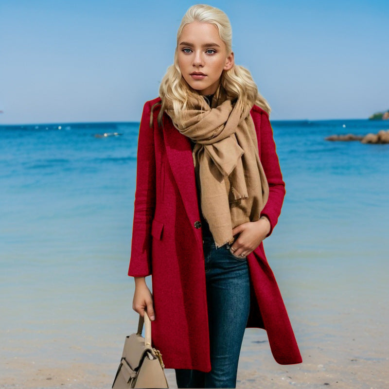 Damen Eleganter Trenchcoat mit Doppelknopfleiste und hochwertigem Material Krohn-e