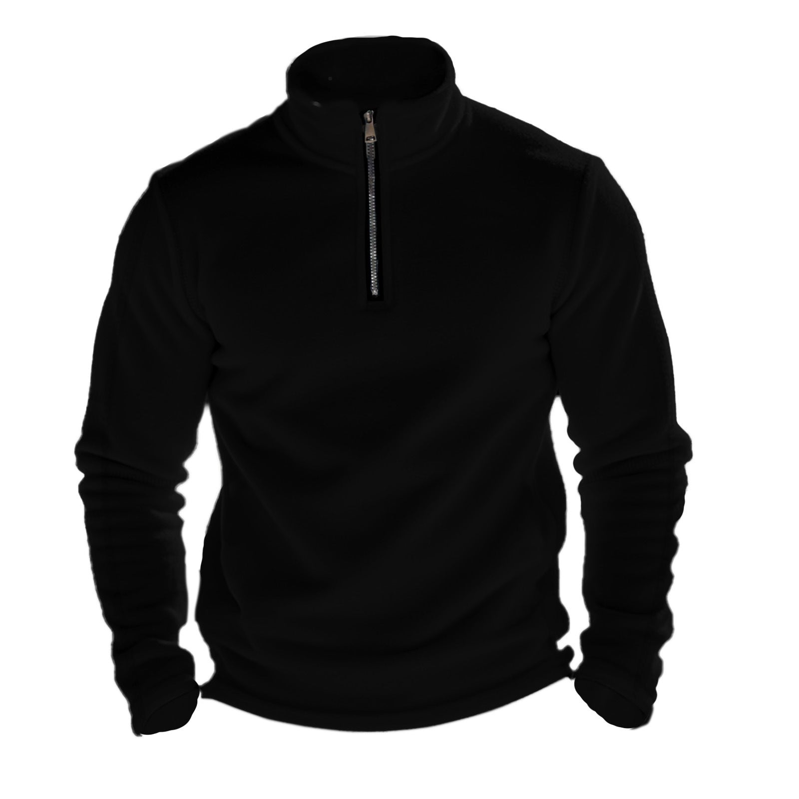 Herren Fleece-Oberteil mit kurzem Reißverschluss und hohem Kragen Krohn-e