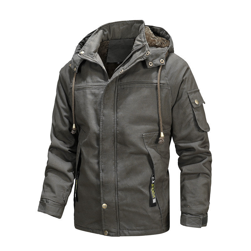 Herren vielseitige Outdoor-Jacke mit gefütterter Kapuze Krohn-e