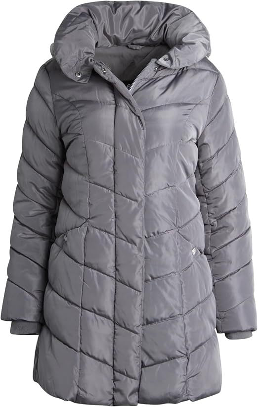 Damen Langer gesteppter Winterparka mit hochgeschlossenem Kragen Krohn-e