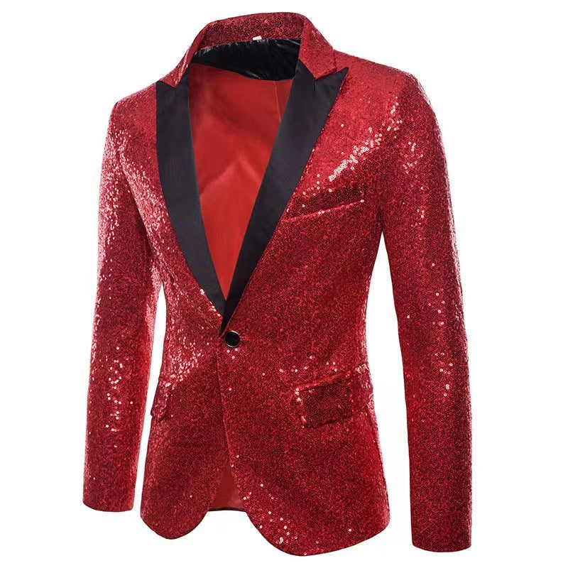 Herren schimmernder Pailletten Blazer Krohn-e