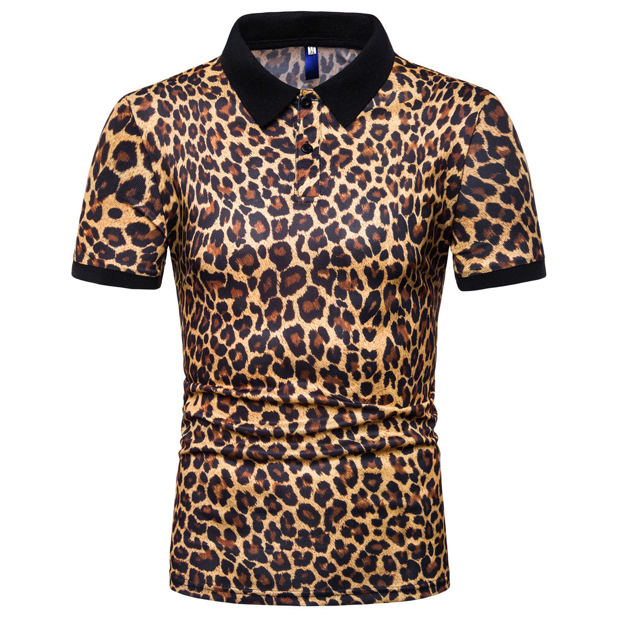 Herren Polo-Shirt mit aufregendem Leopardenmuster und modernem Schnitt Krohn-e