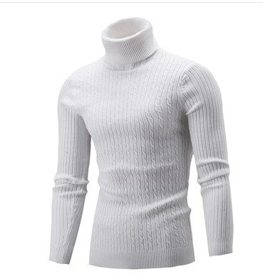 Herren stilvoller Rollkragenpullover mit Zopfmuster Krohn-e