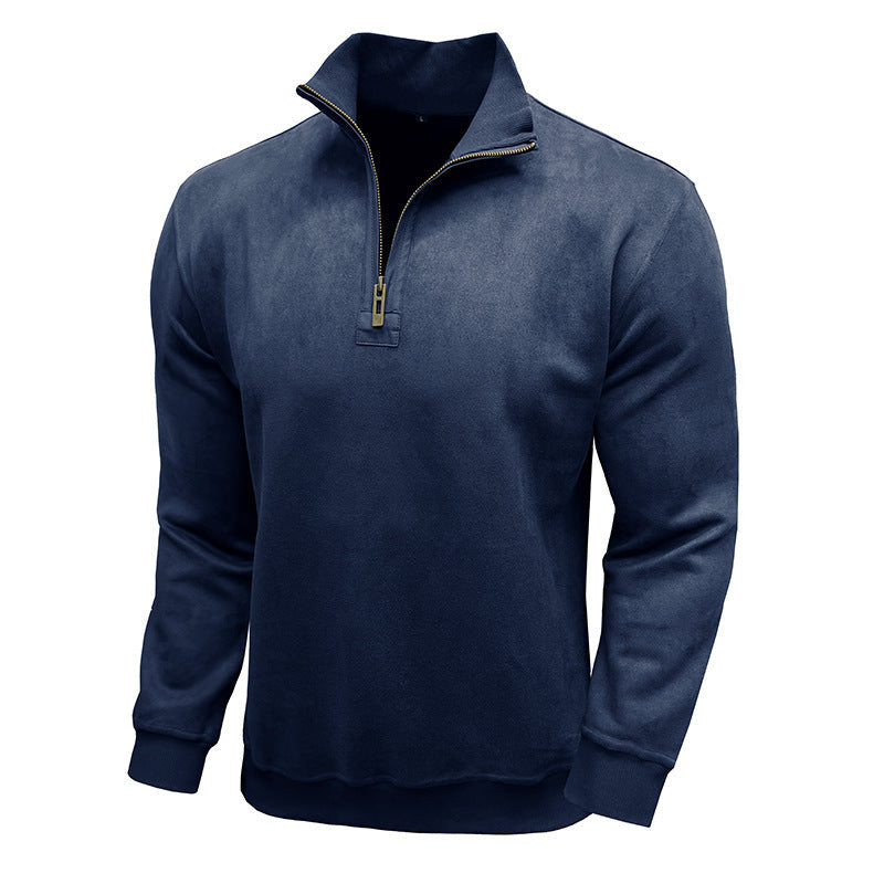 Herren sportlicher Pullover mit halbem Reißverschluss Krohn-e