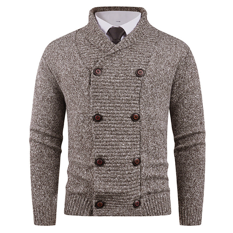 Herren Strickjacke mit doppelter Knopfleiste und feiner Struktur Krohn-e