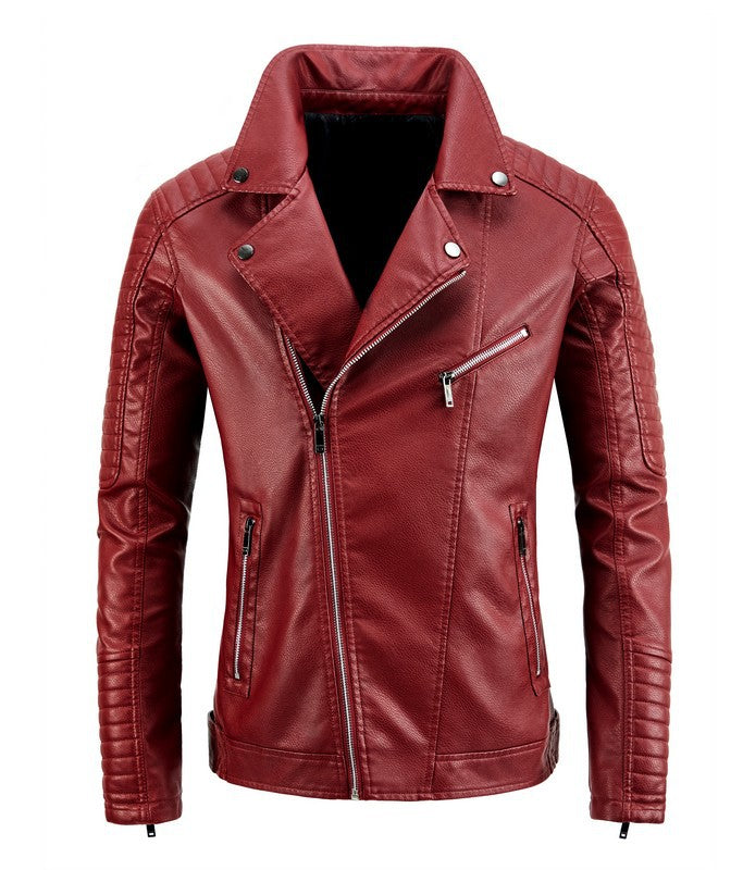 Herren stilvolle Bikerjacke aus Kunstleder Krohn-e
