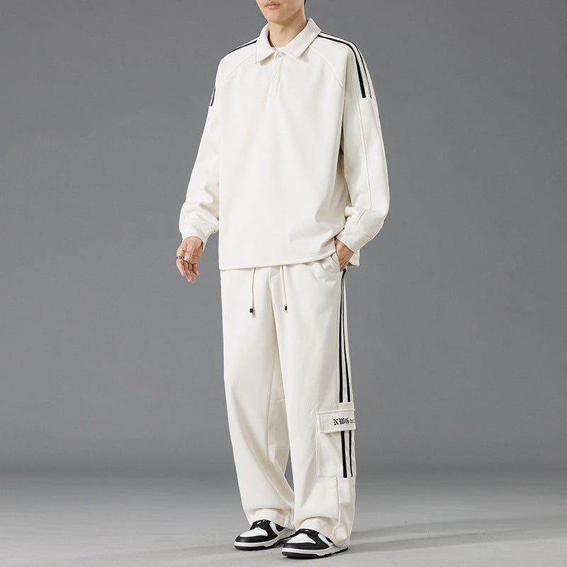 Herren Sportliches Freizeit-Set mit hohem Kragen und praktischen Taschen Krohn-e