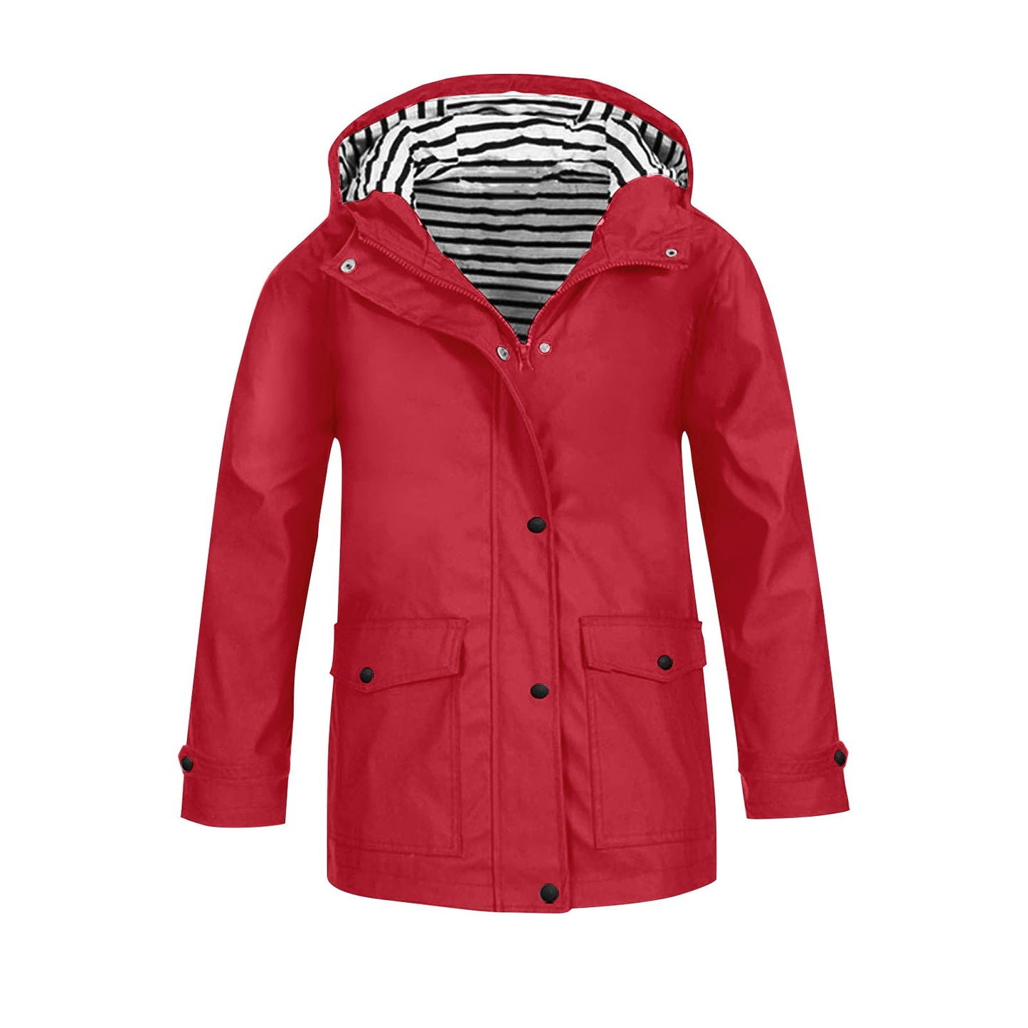 Damen wetterfeste Parkajacke mit praktischen Taschen und verstellbarem Kapuzenkragen Krohn-e