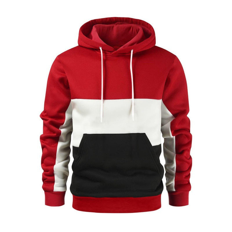 Herren sportlicher Kapuzenpullover mit kontrastierenden Farbblock-Design Krohn-e