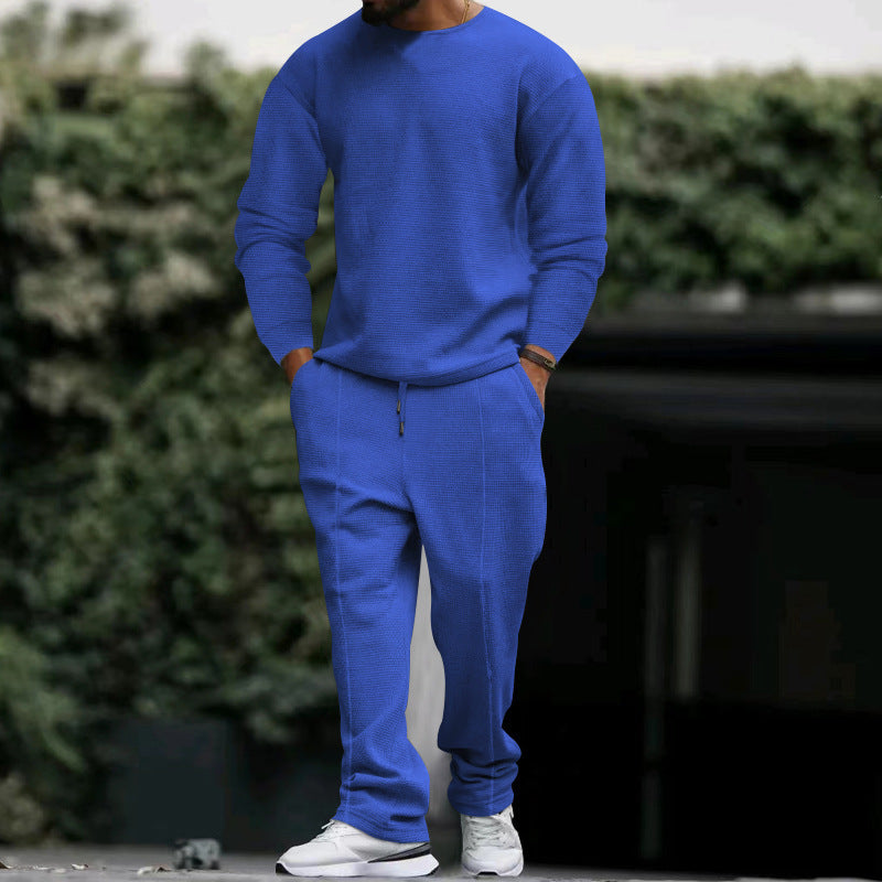 Herren lässiges Sweatshirt und Jogginghose Set mit strukturiertem Stoff Krohn-e