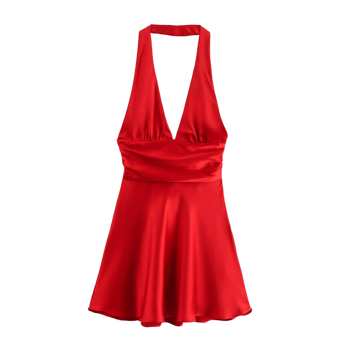 Luxuriöses Sommerseide-Halterkleid von Fudus