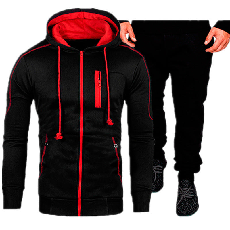 Herren sportliches Kapuzenjacken- und Jogginghosen-Set Krohn-e