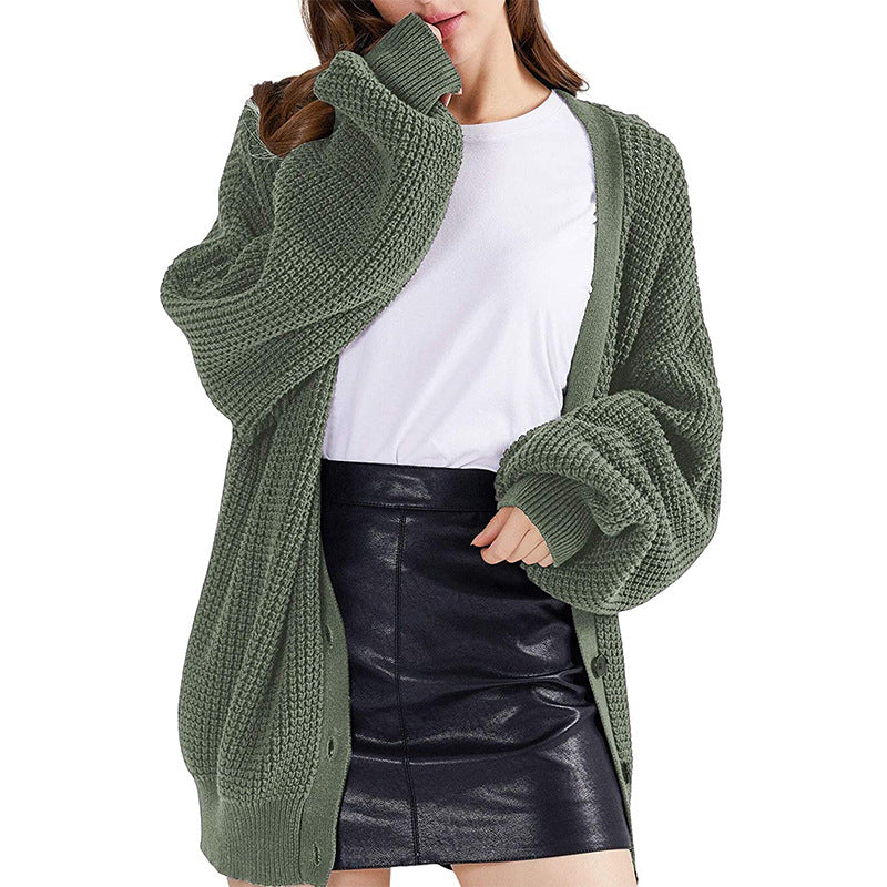 Damen Grober Strickcardigan mit offenem Design und lässigem Schnitt Krohn-e