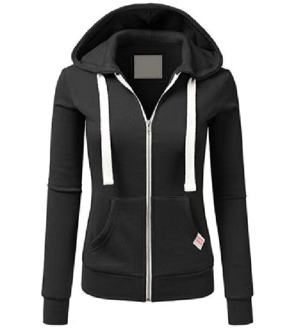 Damen sportliche Kapuzenjacke mit durchgehendem Reißverschluss und praktischen Taschen Krohn-e