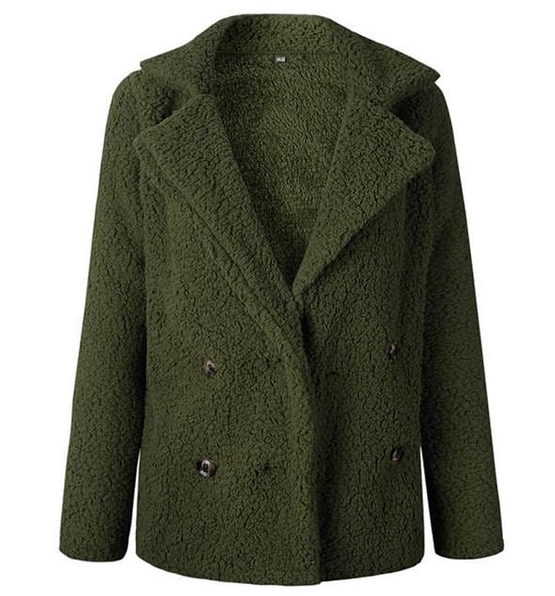 Damen Flauschiger Doppelreiher Blazer aus Kunstfell Krohn-e
