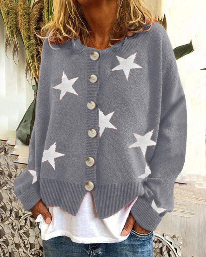 Damen Strickjacke mit Sternenmotiv Krohn-e