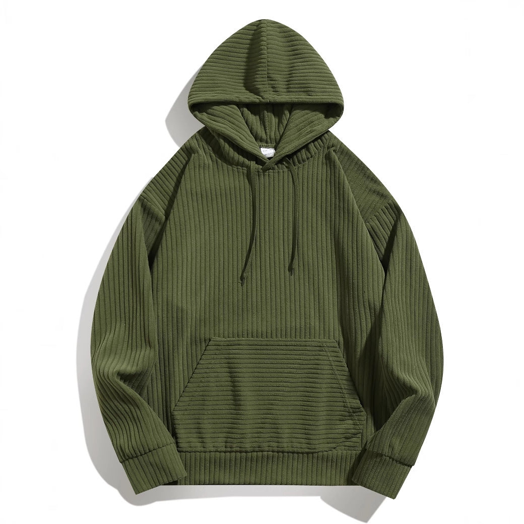Herren Kapuzenpullover mit strukturierter Ripp-Textur und praktischen Taschen Krohn-e