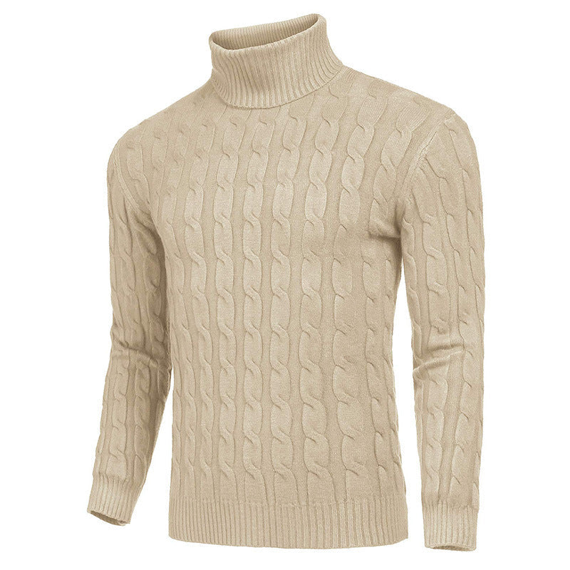 Herren modischer Rollkragenpullover mit Zopfmuster Krohn-e
