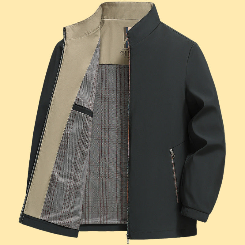 Herren elegante Freizeitjacke mit Stehkragen Krohn-e