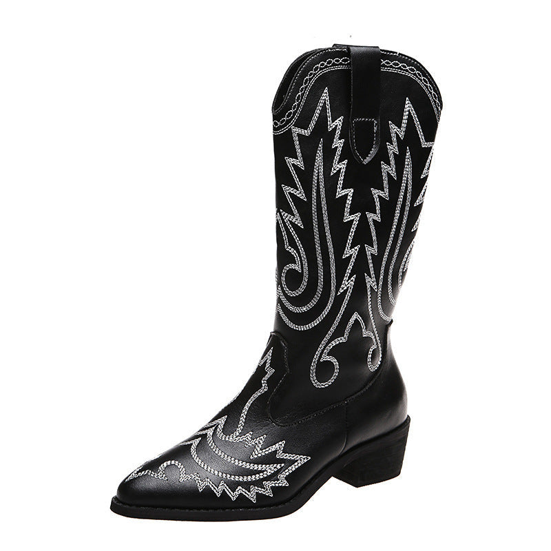 Damen Cowboy-Stiefel mit modischen Verzierungen und elegantem Absatz Krohn-e