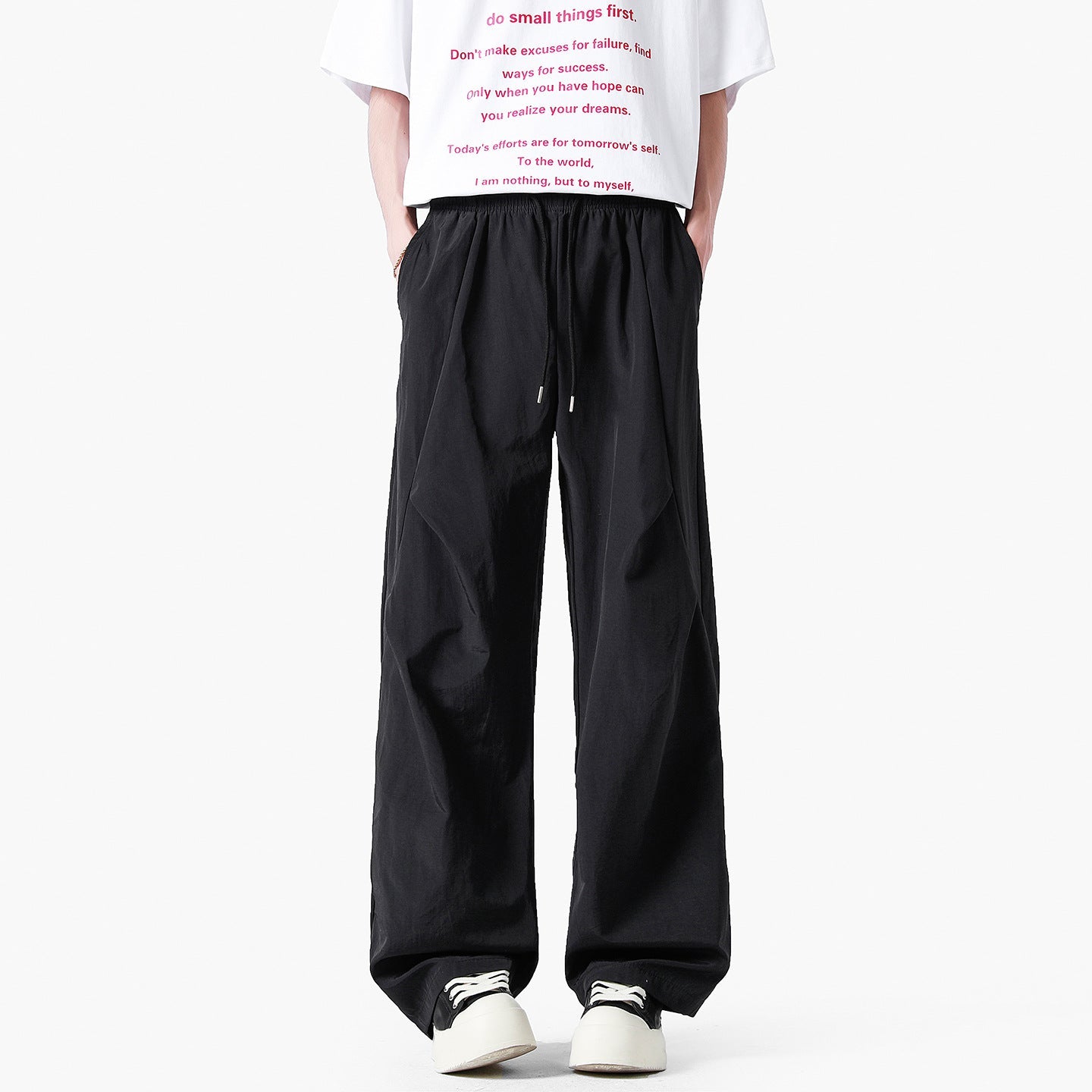 Unisex elegante Freizeithose mit hohem Bund und lockerer Passform Krohn-e