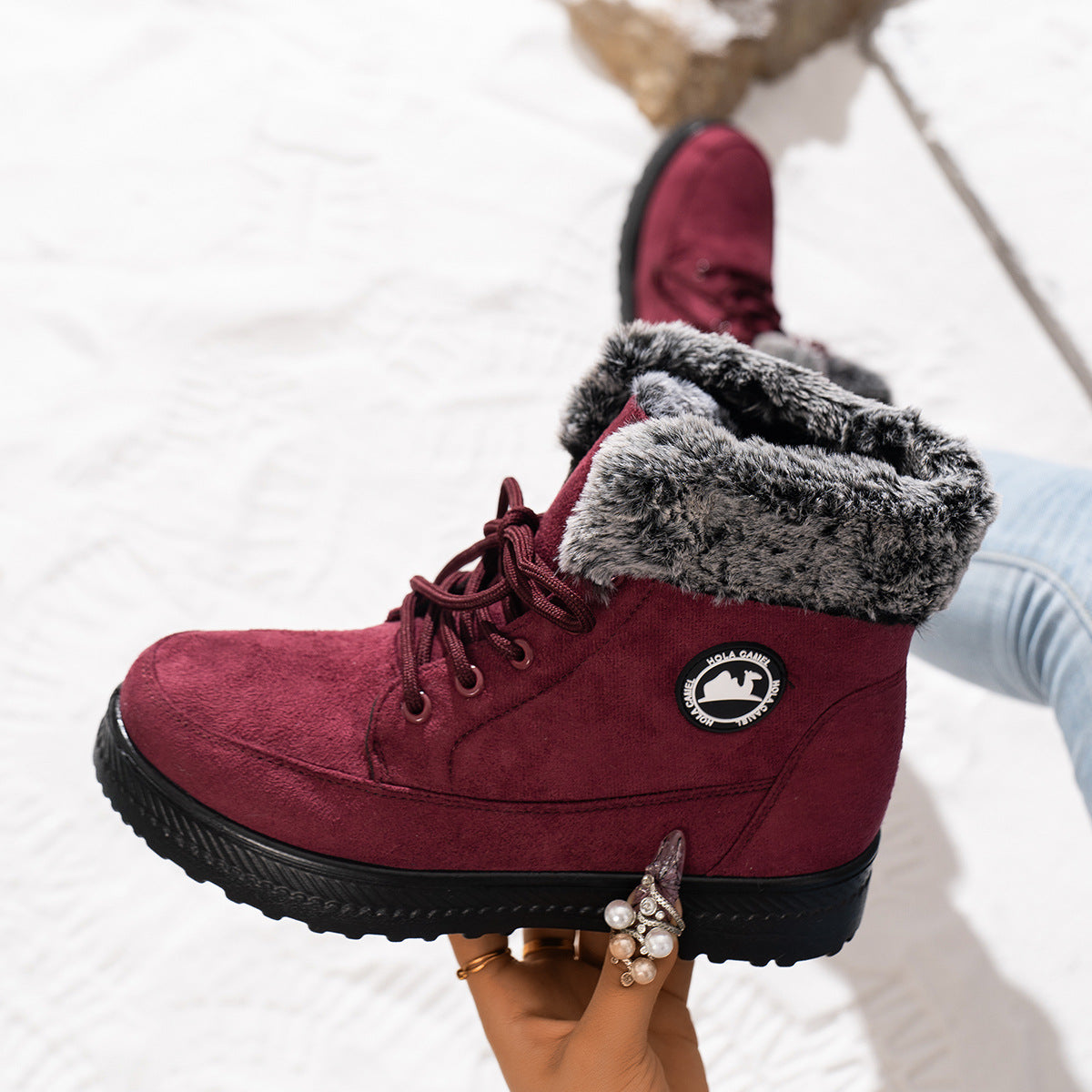 Damen gefütterte Winterstiefel Krohn-e