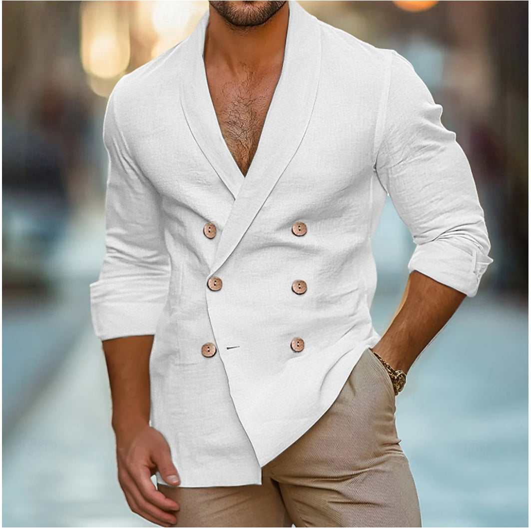 Herren stilvolle und elegante Leinenjacke Krohn-e