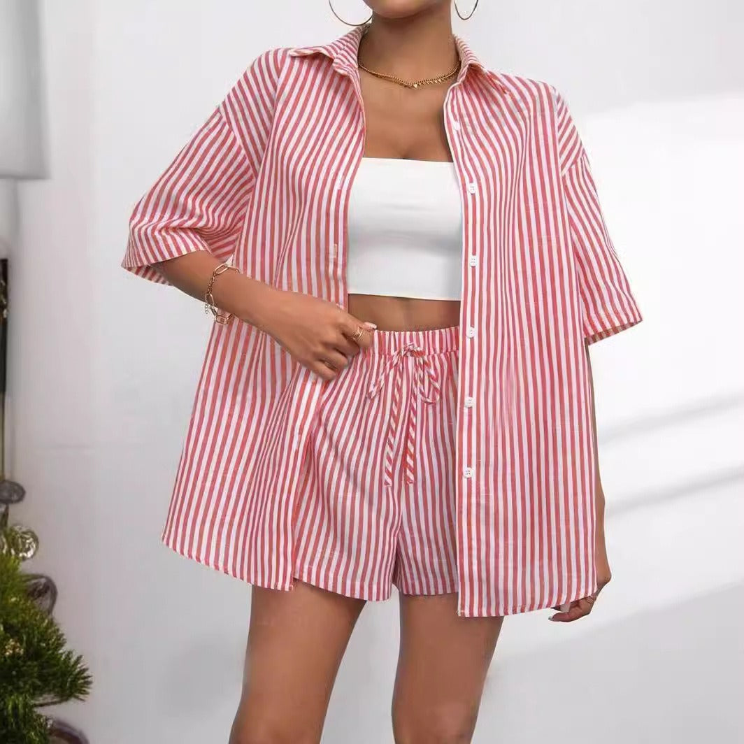 Damen lässiges Hemd und Shorts Set Krohn-e