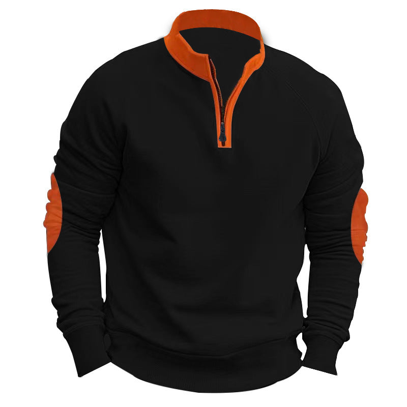 Herren Sweatshirt mit strukturiertem Reißverschluss Krohn-e