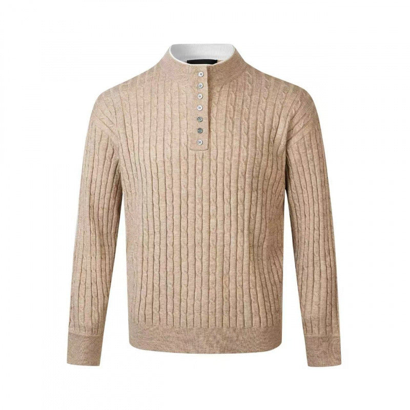 Herren Feinstrickpullover mit dekorativen Knopfdetails Krohn-e