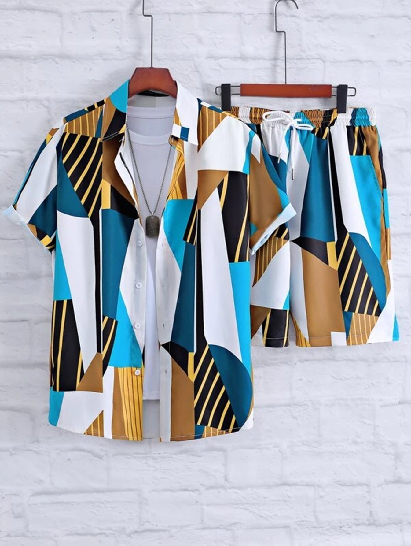 Anj Herren Freizeit Hemd: Lockeres Kurzarm-Shirt für den Strand