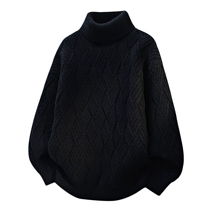 Damen Oversized Rollkragenpullover mit strukturiertem Zopfmuster Krohn-e