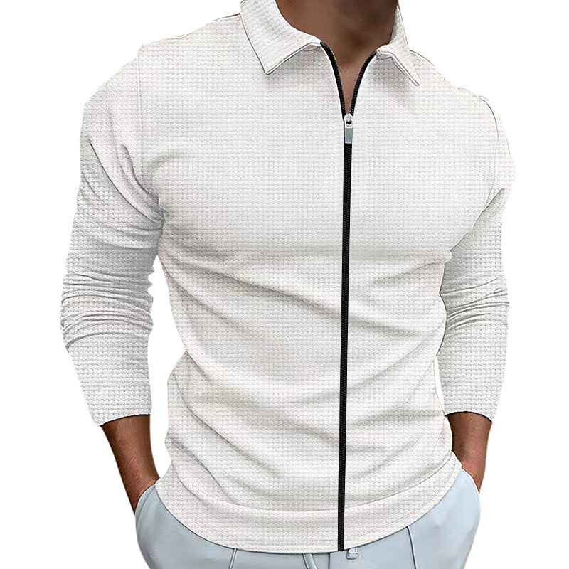Herren Funktionspullover mit Reißverschluss und strukturiertem Design Krohn-e