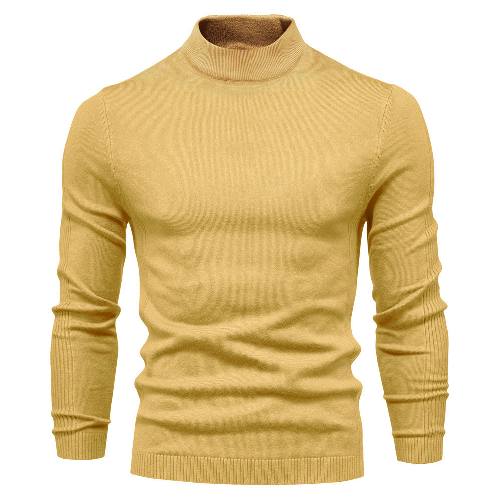 Herren komfortabler Rollkragenpullover aus weichem Strick Krohn-e