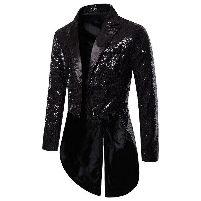 Herren Pailletten-Blazer im eleganten Schnitt mit asymmetrischem Design Krohn-e