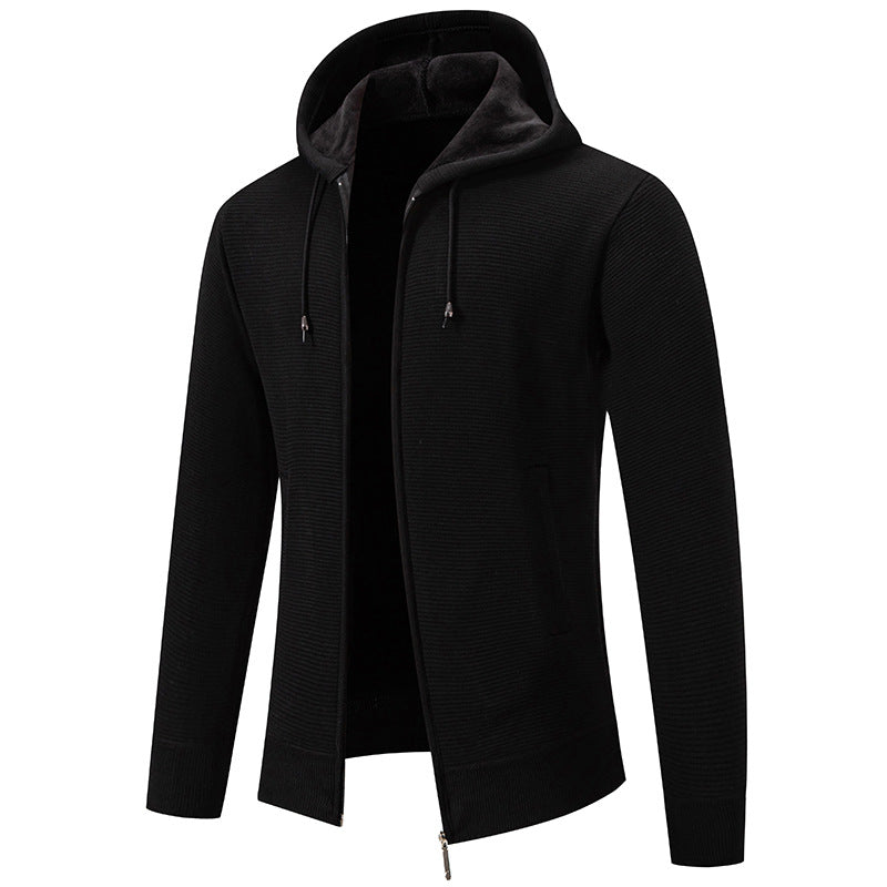 Herren moderne Kapuzenjacke mit strukturiertem Design und praktischen Taschen Krohn-e