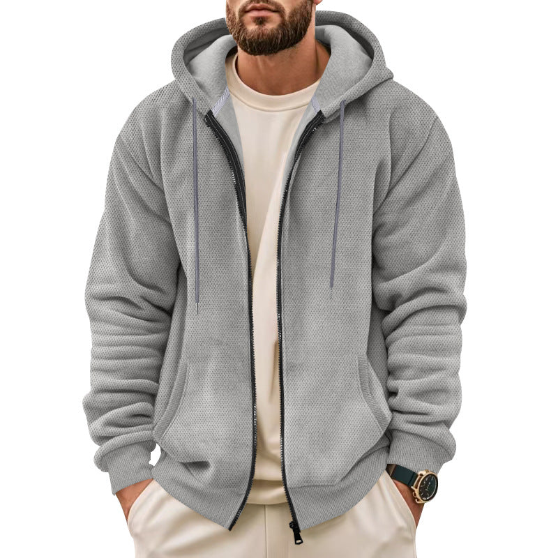 Herren Sportliche Kapuzenjacke mit innovativer Struktur Krohn-e