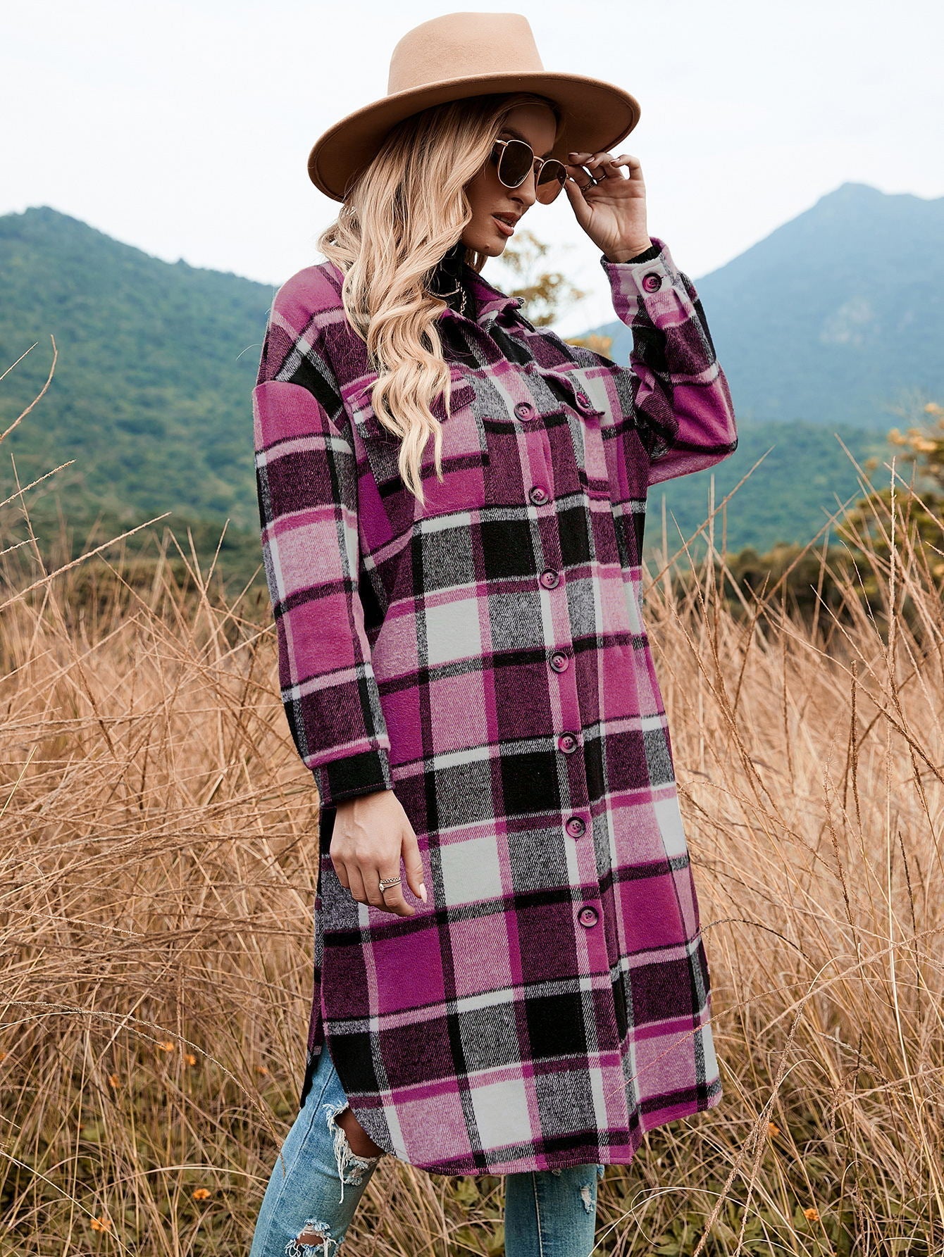 Damen Flanellhemd-Kleid mit Karomuster Krohn-e