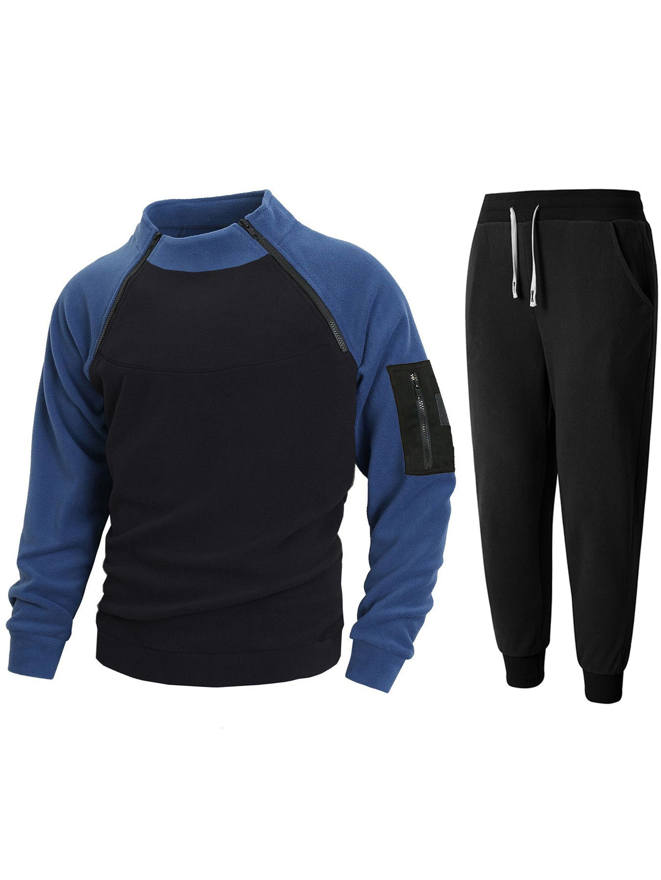 Herren Sportliches Oberteil mit funktionalem Reißverschluss und komfortabler Jogginghose Krohn-e