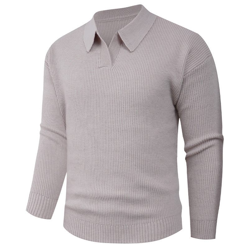 Herren Strickpullover mit klassischem Kragen und strukturierter Optik Krohn-e