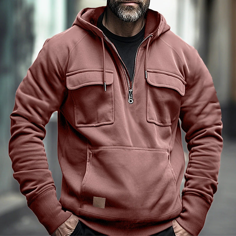 Herren modische Kapuzenpullover mit praktischen Brusttaschen Krohn-e