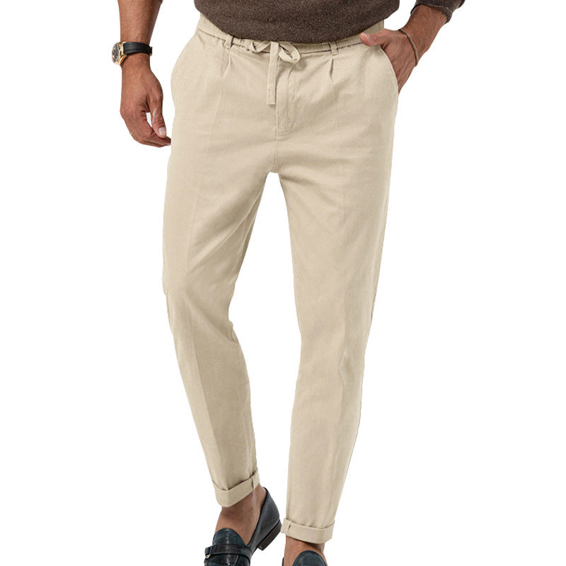 Herren Elegante Leinenhose mit elastischem Bund und praktischen Taschen Krohn-e