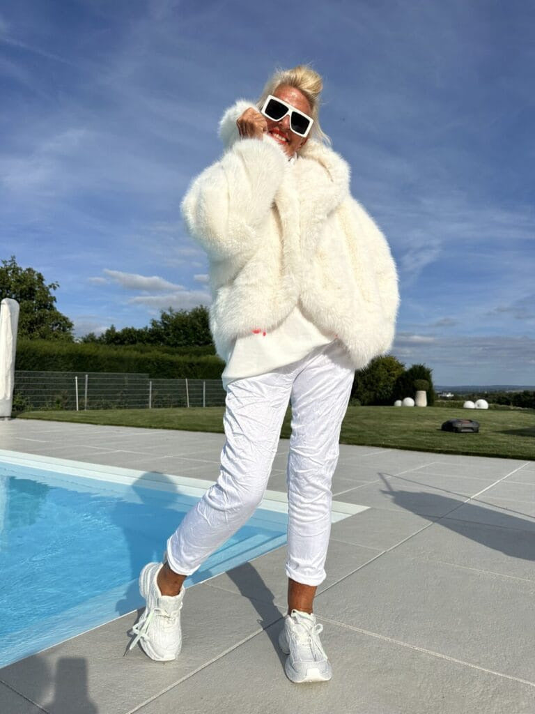 Damen Modische Fleecejacke mit weich gefüttertem Kragen und weitem Schnitt Krohn-e