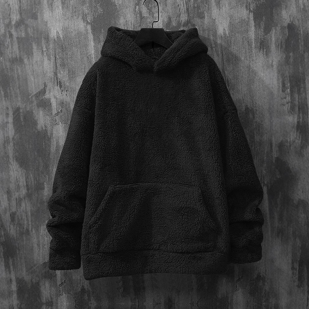 Damen Kuscheliger Fleece-Pullover mit Kapuze und praktischen Taschen Krohn-e