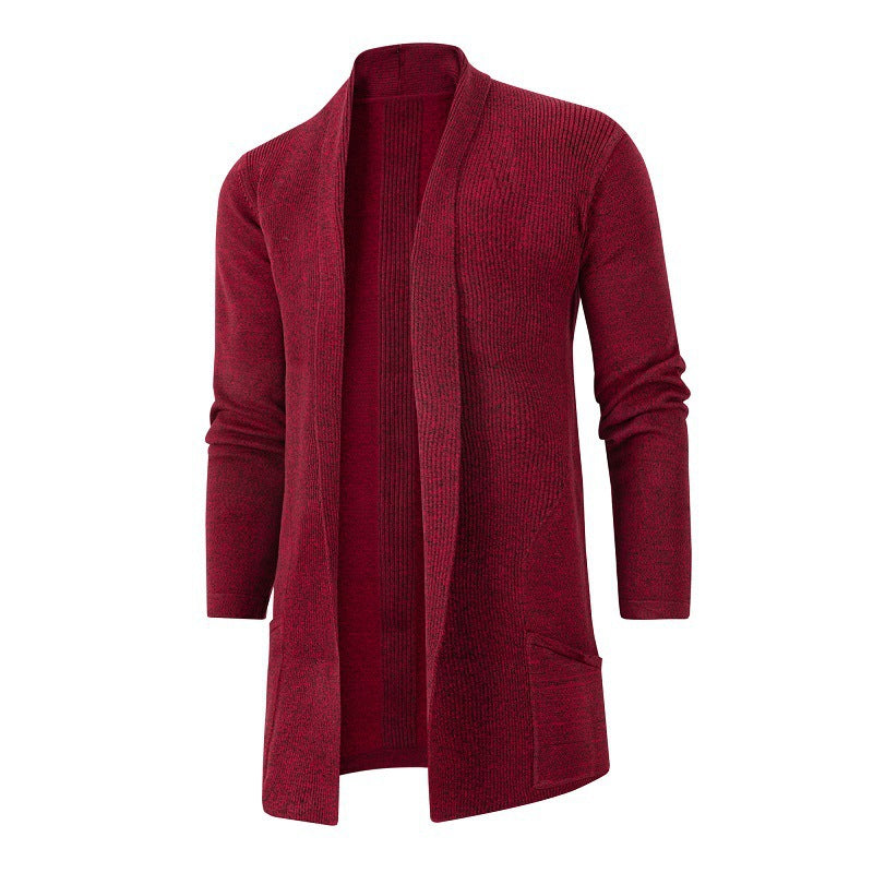 Herren Strickjacke mit offenem Design und minimalistischen Taschen Krohn-e