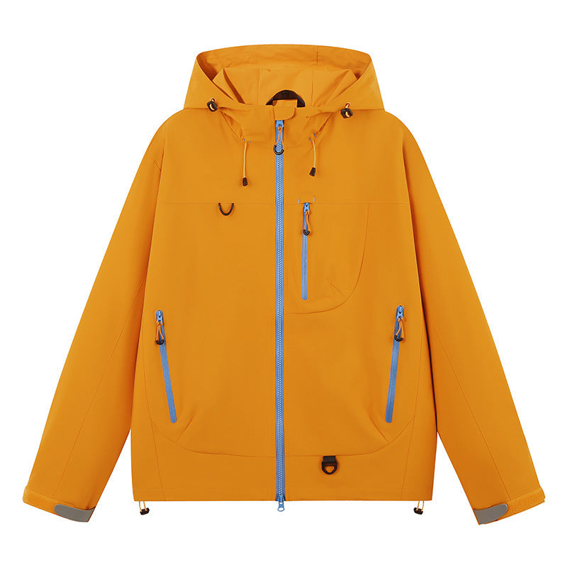 Damen wasserabweisende Outdoor-Jacke mit verstellbarem Kapuzenkragen Krohn-e